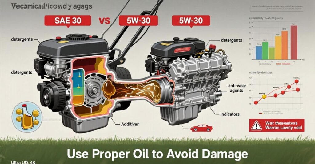 can i use car engine oil in my lawn mower