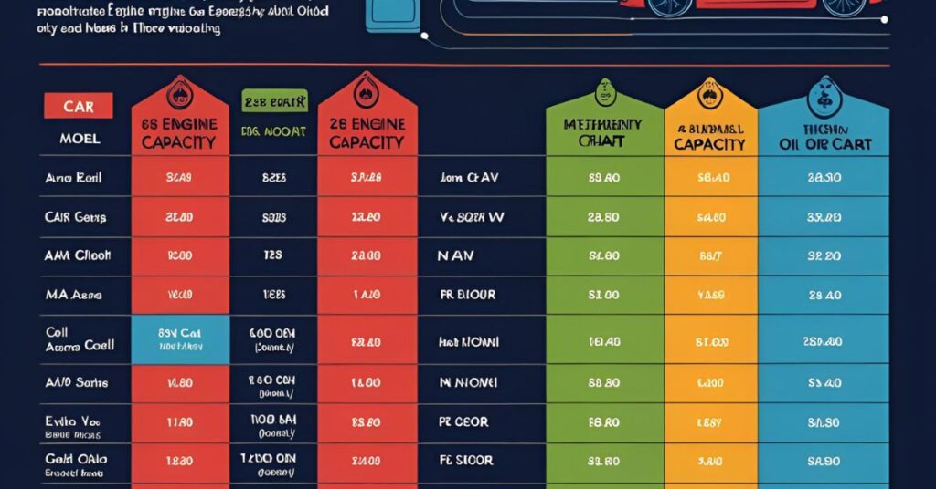 car engine oil capacity chart