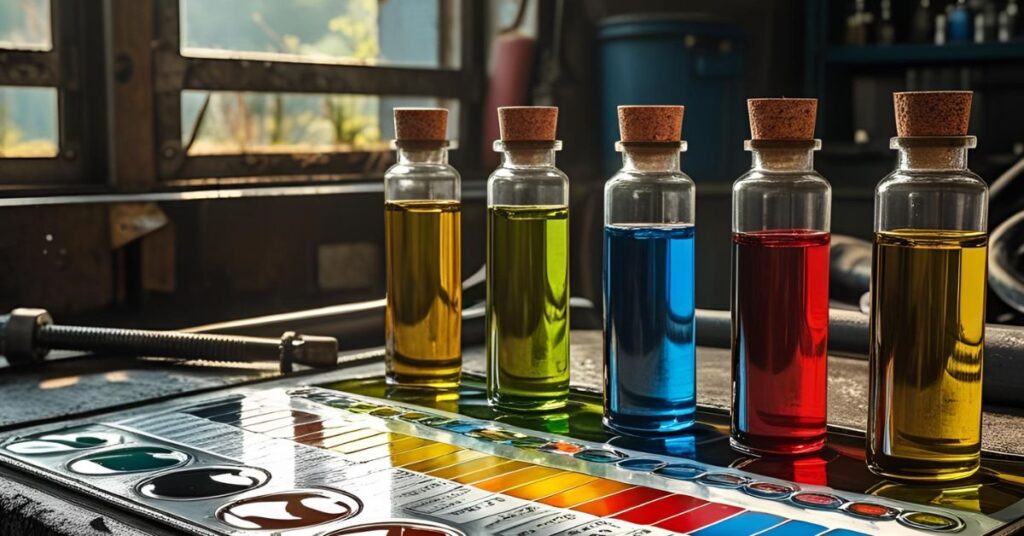 car engine oil color chart