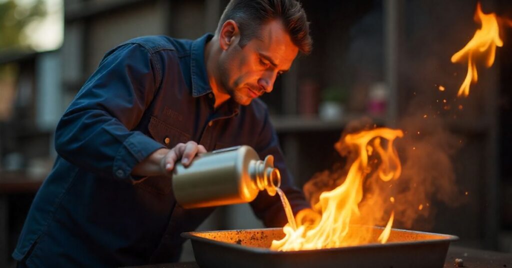 is motor oil flammable