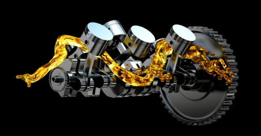 vintage car engine oil