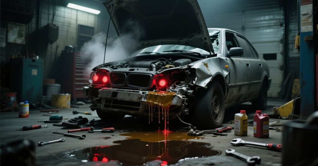 LOW ENGINE OIL CAR SHAKING