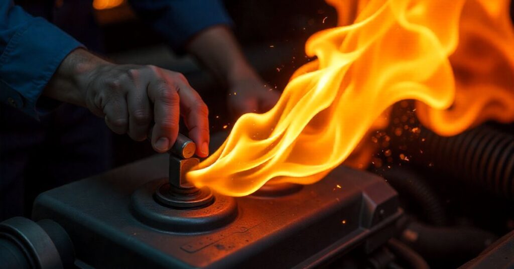 is engine oil flammable